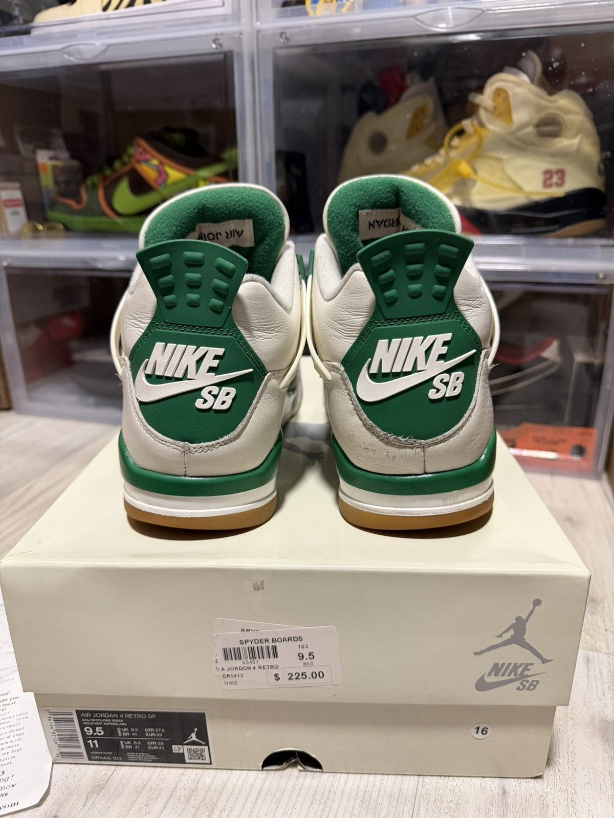 Nike SB Air Jordan 4 Retro SB Pine Green Size US 9.5 / EU 42-43 - 5 Thumbnail