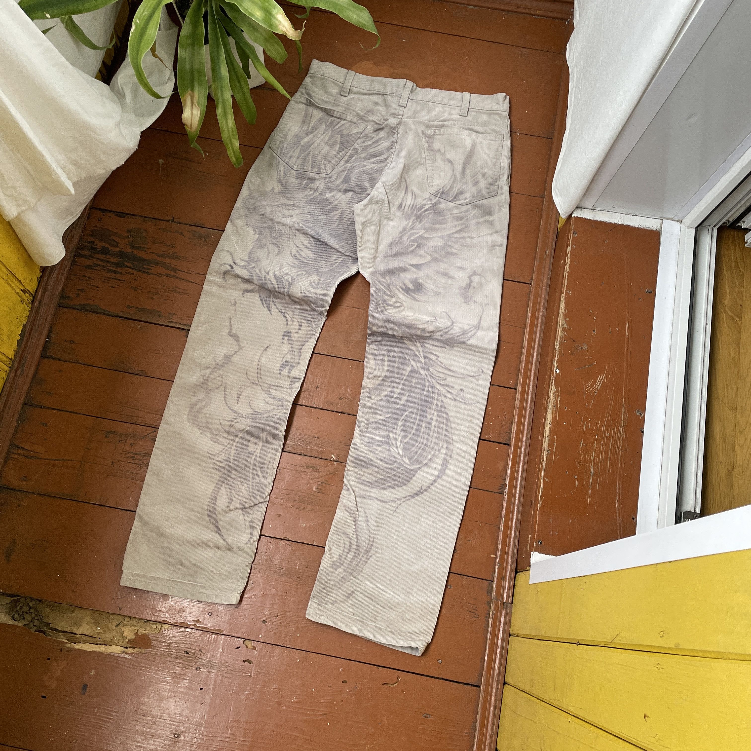 Levi's Levi's corduroy Phoenix Custom Art bird animal opium y2k Size US 32 / EU 48 - 1 Thumbnail