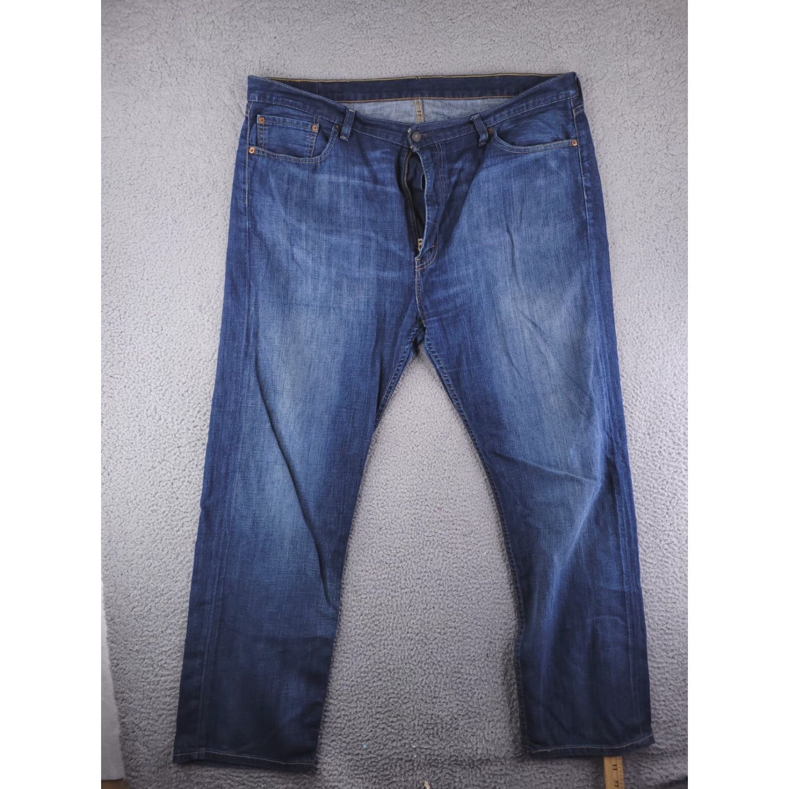 Levi's Levi's Jeans Mens 42x31 Blue 505 Dark Wash Straight Jeans Mens 42 Blue Size US 42 / EU 58 - 4 Thumbnail
