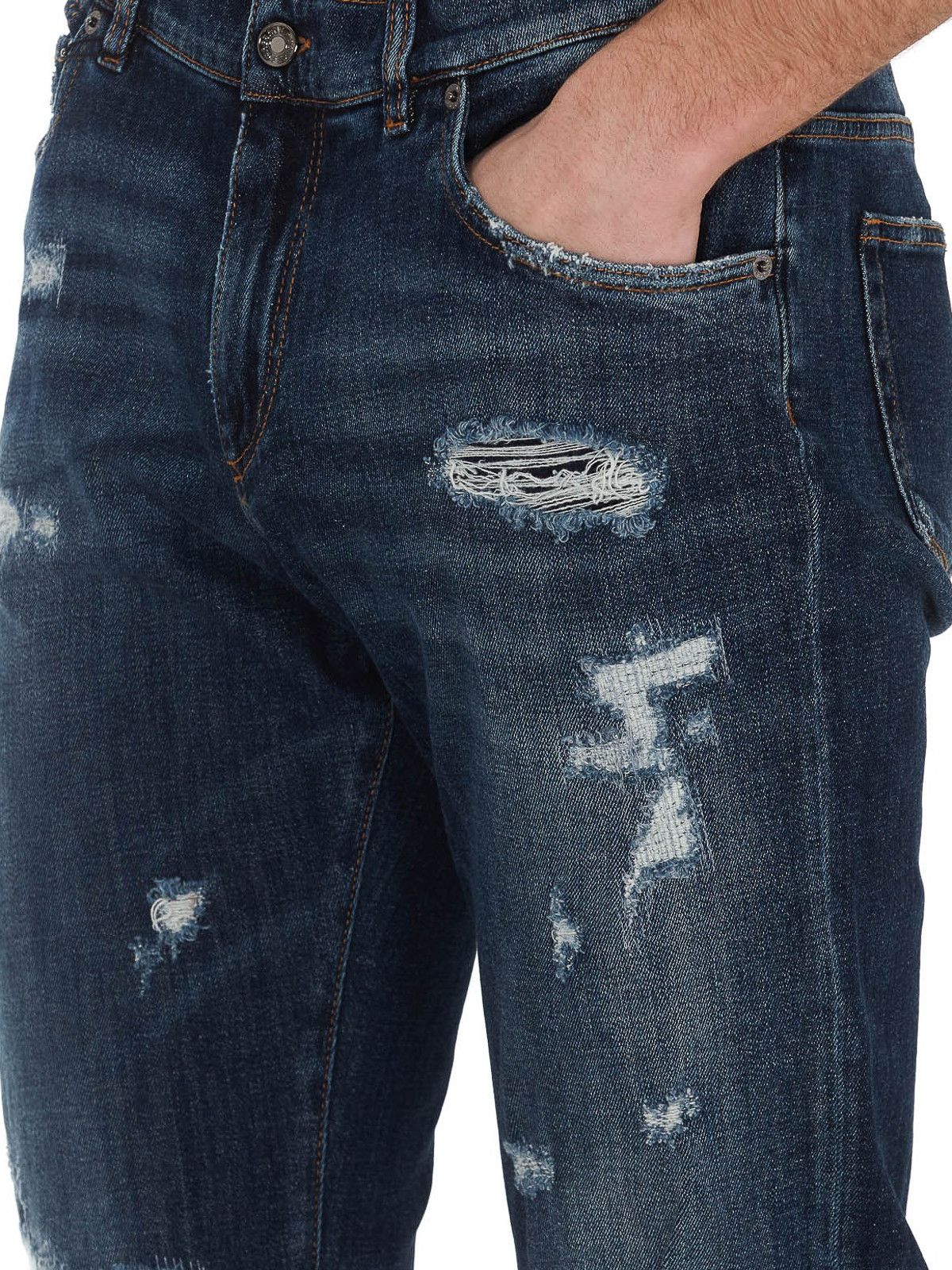 Dolce & Gabbana o1y0125 Logo Jeans in Blue Size US 28 / EU 44 - 5 Thumbnail