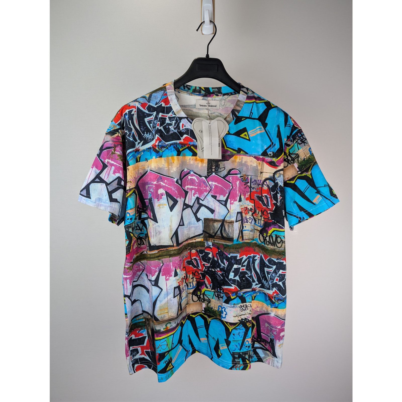 Vivienne Westwood o1rshd1 Classic Graffiti Print T-Shirt in Multiolor Size US XXL / EU 58 / 5 - 2 Thumbnail