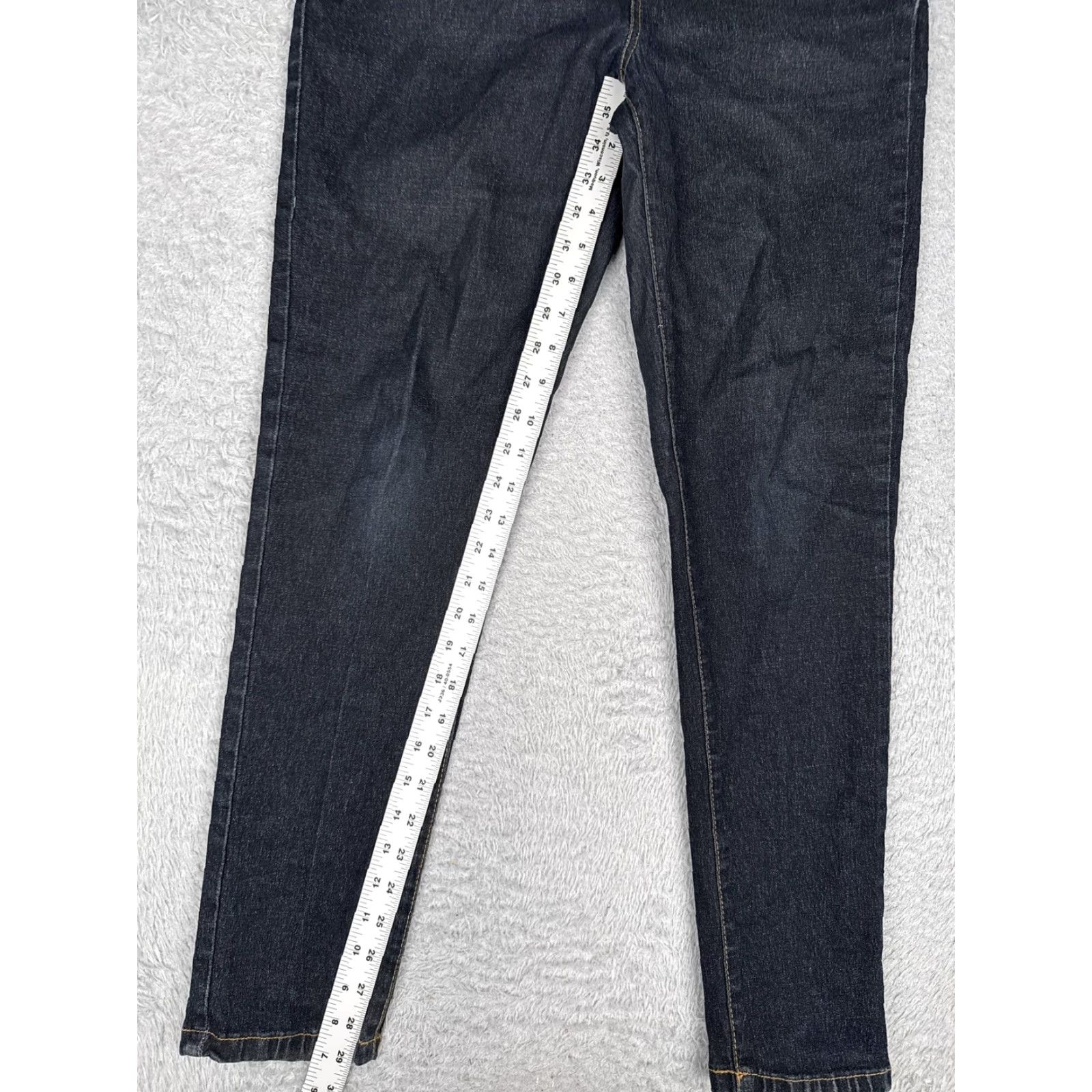 Vintage DG2 By Diane Gilman Jeans Womens M Blue High Rise Slim Jegging Stretch Dark Wash Size 32" / US 10 / IT 46 - 6 Thumbnail