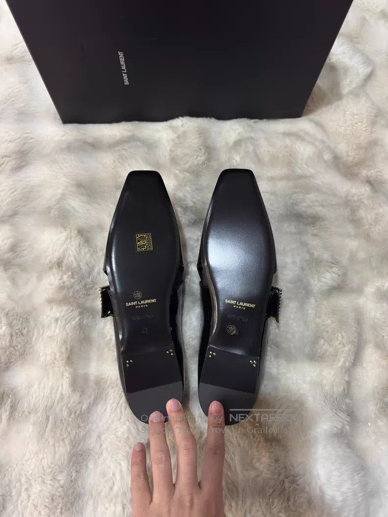 Saint Laurent Paris Saint Laurent Paris Crystal Buckle Loafers Leather Shoes Size US 10 / EU 43 - 7 Thumbnail