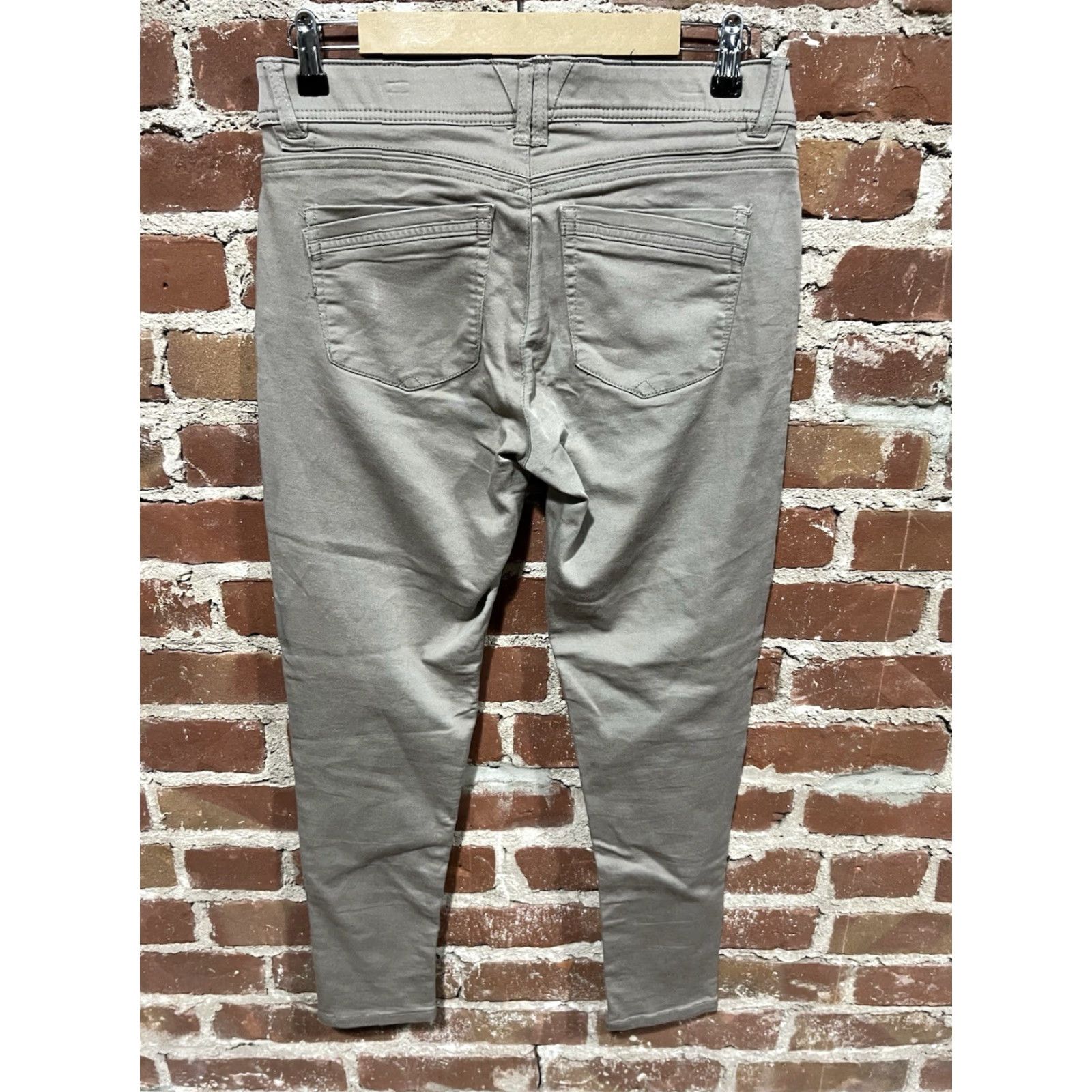 Vintage Democracy Womens Jeans 6 Beige Stretch Mid Rise Skinny Pants Size 28" / US 6 / IT 42 - 3 Thumbnail