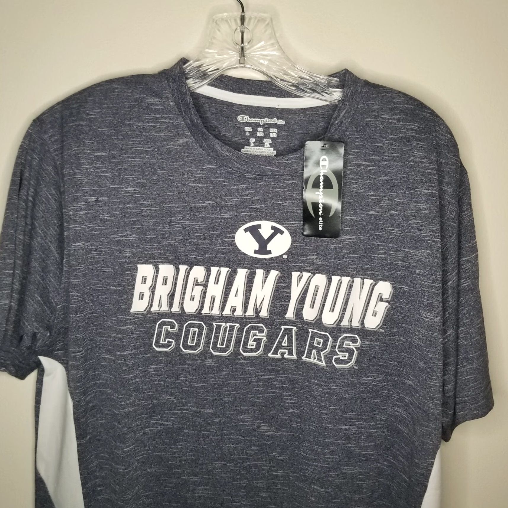 Champion CHAMPION Athletic Brigham Young Cougars Blue Short Sleeve T-Shirt Adult Large Mens Size US L / EU 52-54 / 3 - 2 Thumbnail