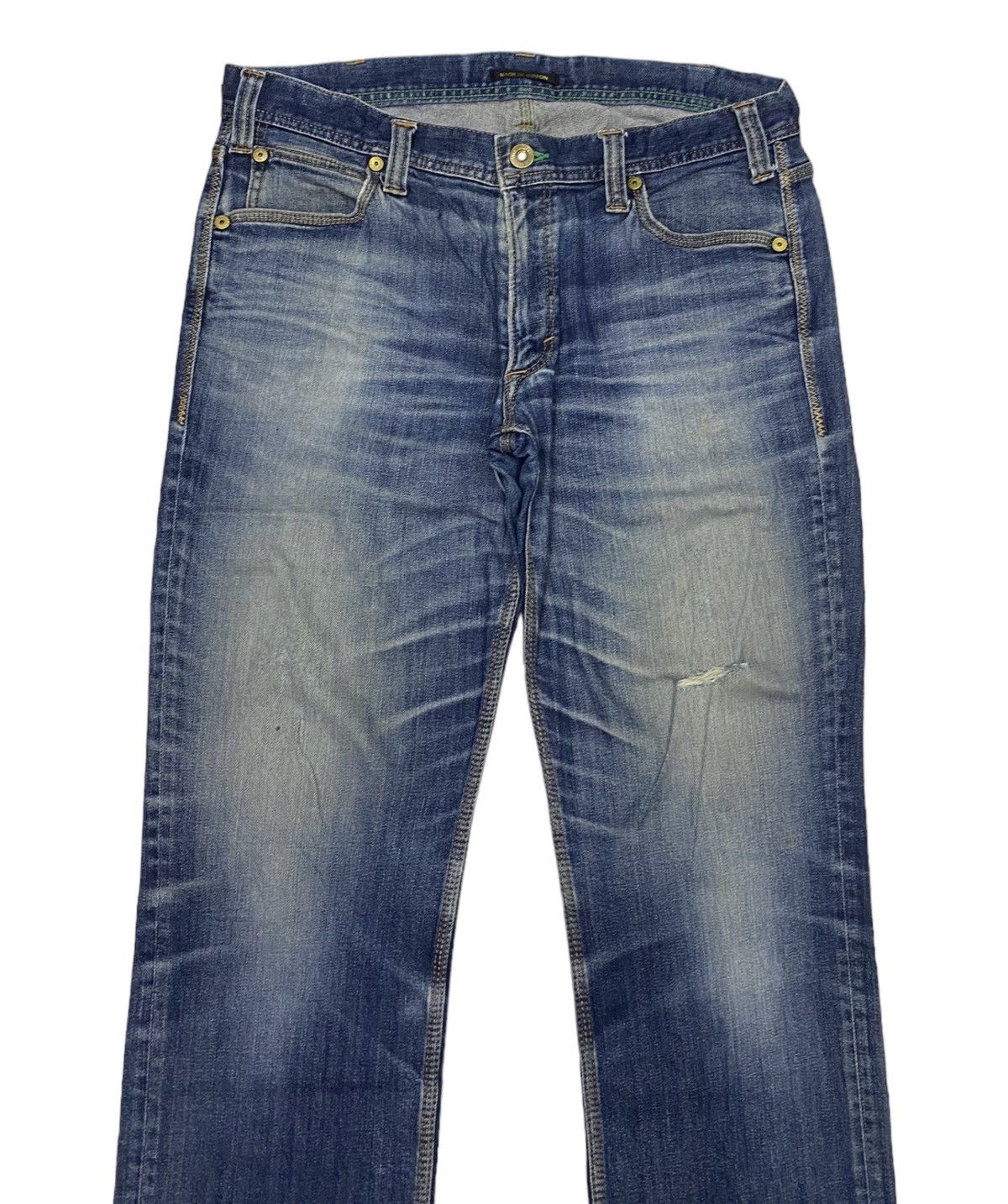 Hysteric Glamour × Japanese Brand HYSTERIC GLAMOUR STYLE BLUE WAY BGlow NIPPON DISTRESS DENIM Size US 36 / EU 52 - 3 Thumbnail