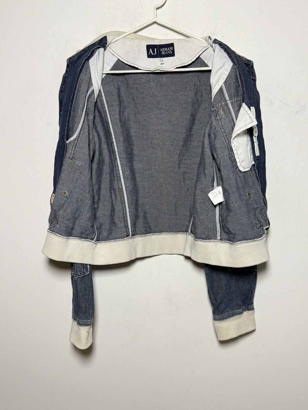 Giorgio Armani armani denim cotton/linen bomber jacket Size US L / EU 52-54 / 3 - 9 Thumbnail