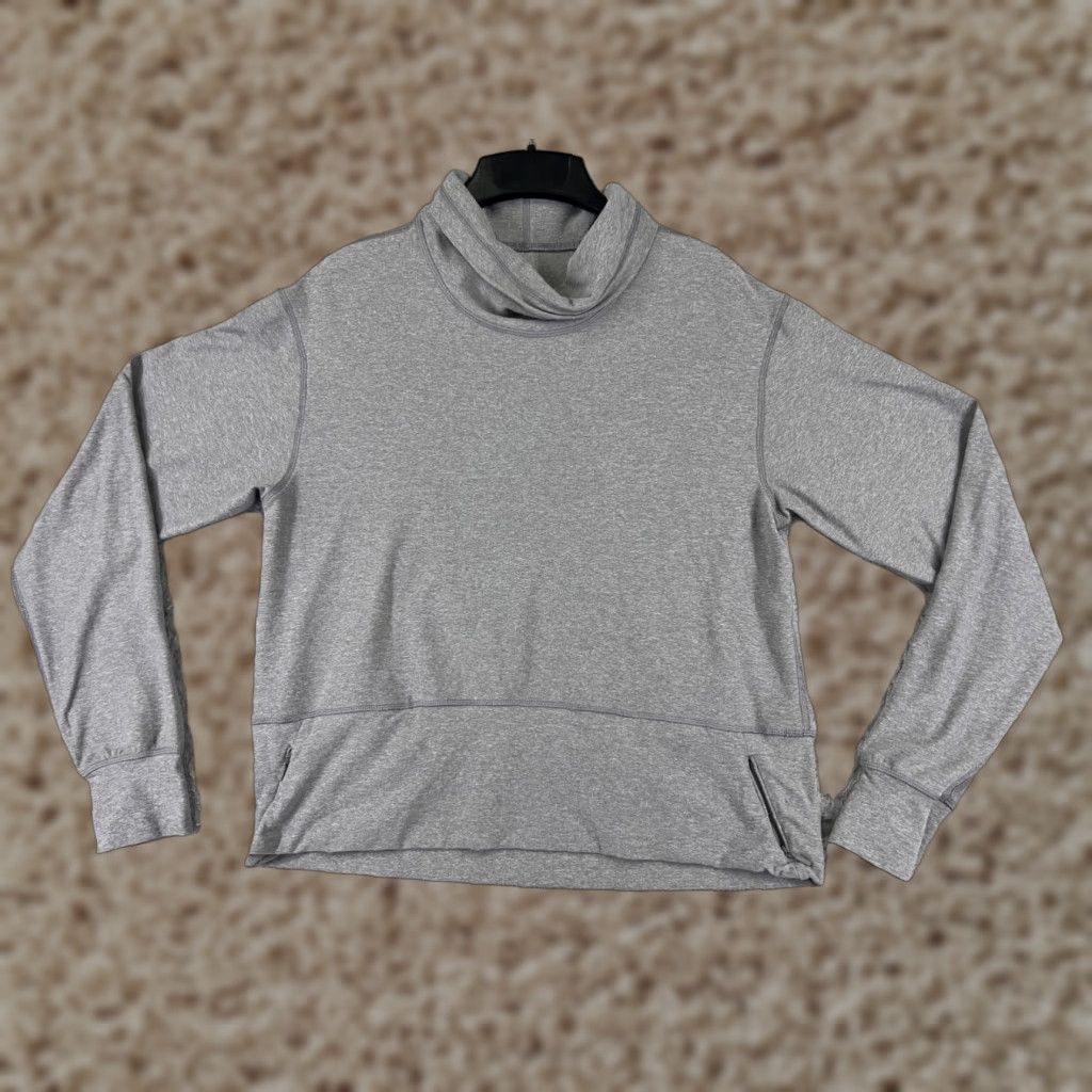 Lululemon Lululemon Sweater Women 8 Gray Ready to Rulu Pullover Funnel Neck Long Sleeve Shirt Size M / US 6-8 / IT 42-44 - 1 Thumbnail
