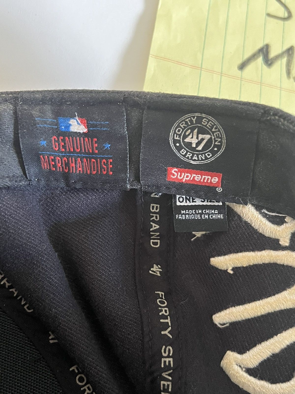MLB RARE Navy SUPREME YANKEES SNAPBACK SS15 Fast shipping Size ONE SIZE - 8 Thumbnail