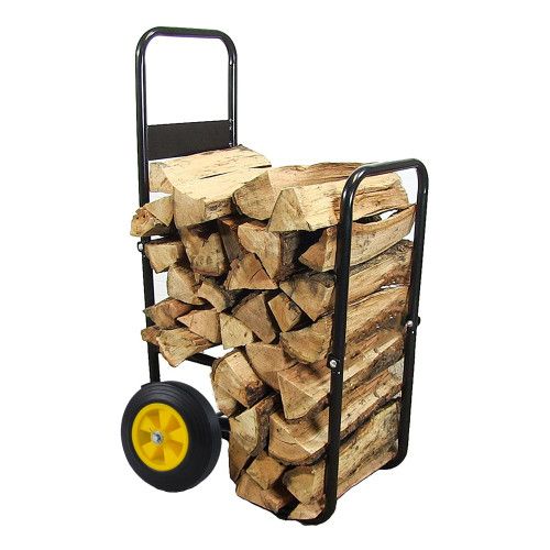 Designer × Homemade Firewood Log Cart Carrier - Outdoor or Indoor Black Steel Wo Size US L / EU 52-54 / 3 - 1 Thumbnail