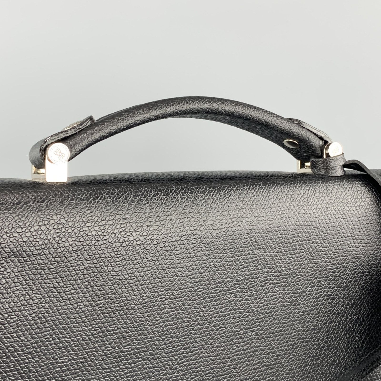 Lancel LANCEL Black Textured Leather Envelope Briefcase Size ONE SIZE - 4 Thumbnail