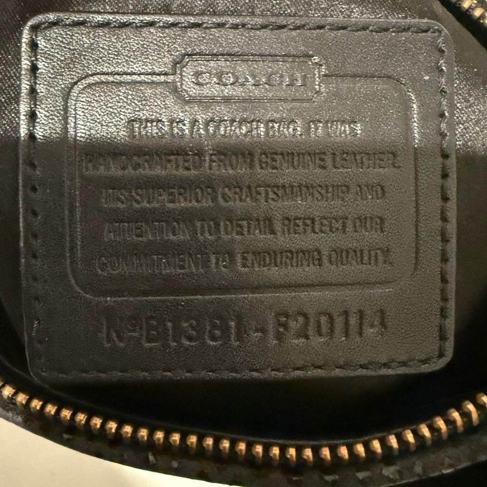 Coach COACH Ashley Hippie Crossbody Black Leather Snake Print Trim Size ONE SIZE - 7 Thumbnail