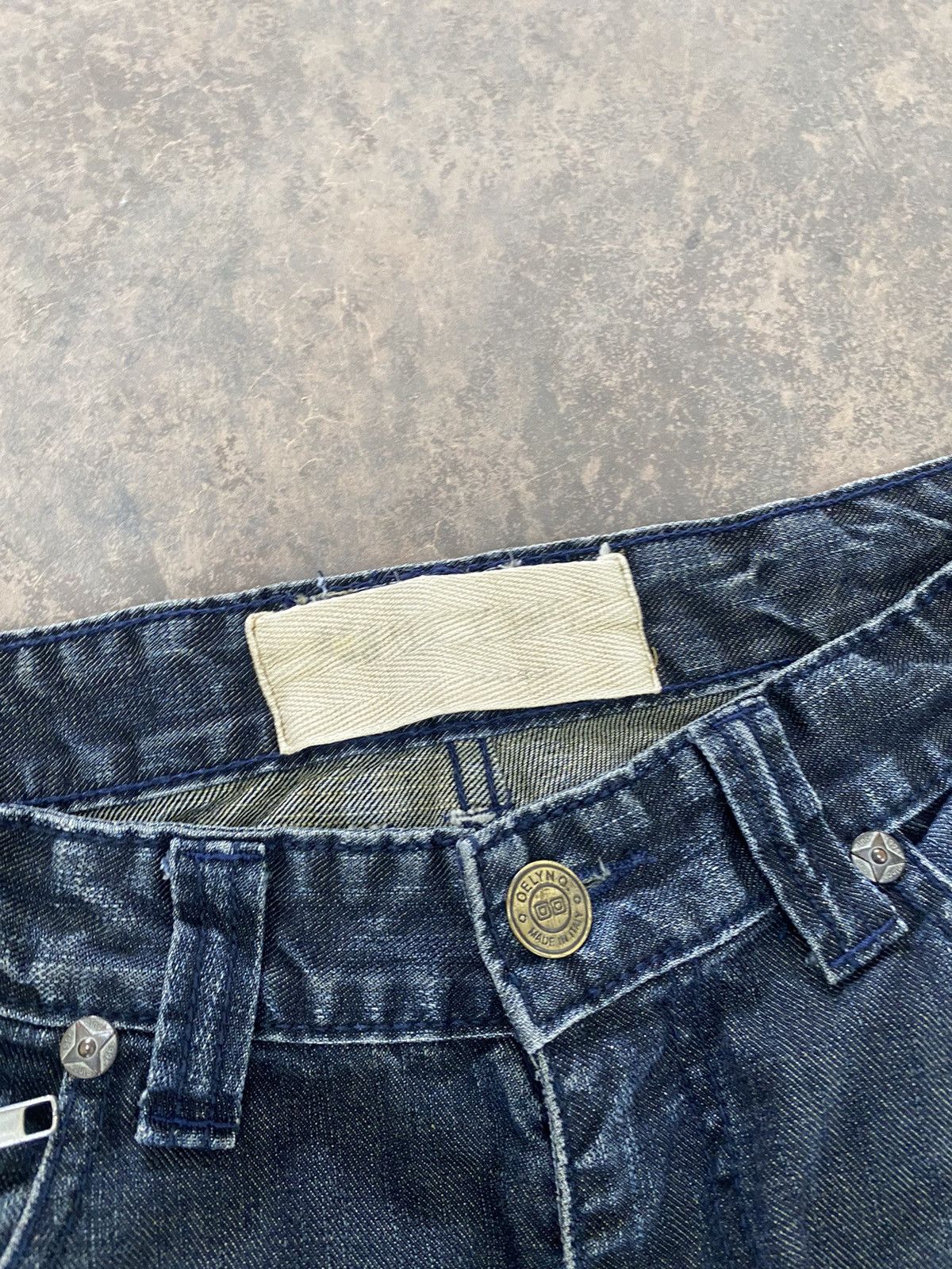 Le Grande Bleu (L.G.B.) VINTAGE OELYNO ITALY JEANS STONE WASHED LGB PUNK Size US 31 - 6 Thumbnail