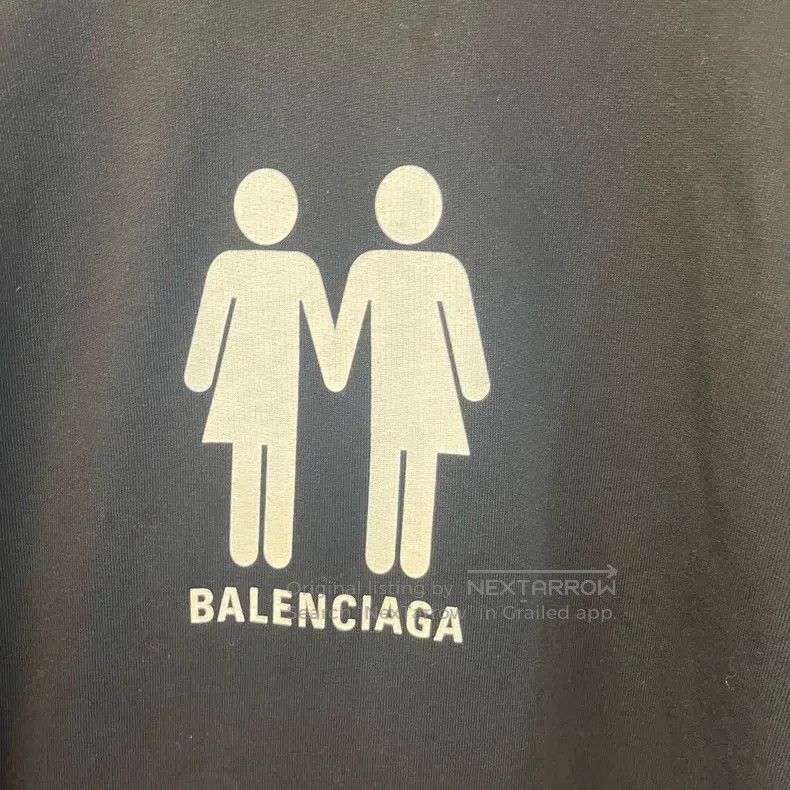 Balenciaga Balenciaga Dual Portrait Multinational Flag Logo Printed H Size US XS / EU 42 / 0 - 5 Thumbnail