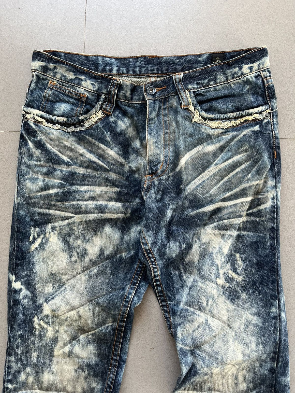 If Six Was Nine SEMANTIC DESIGN JAPANESE DENIM FADED WASHED JEANS Size US 32 / EU 48 - 3 Thumbnail
