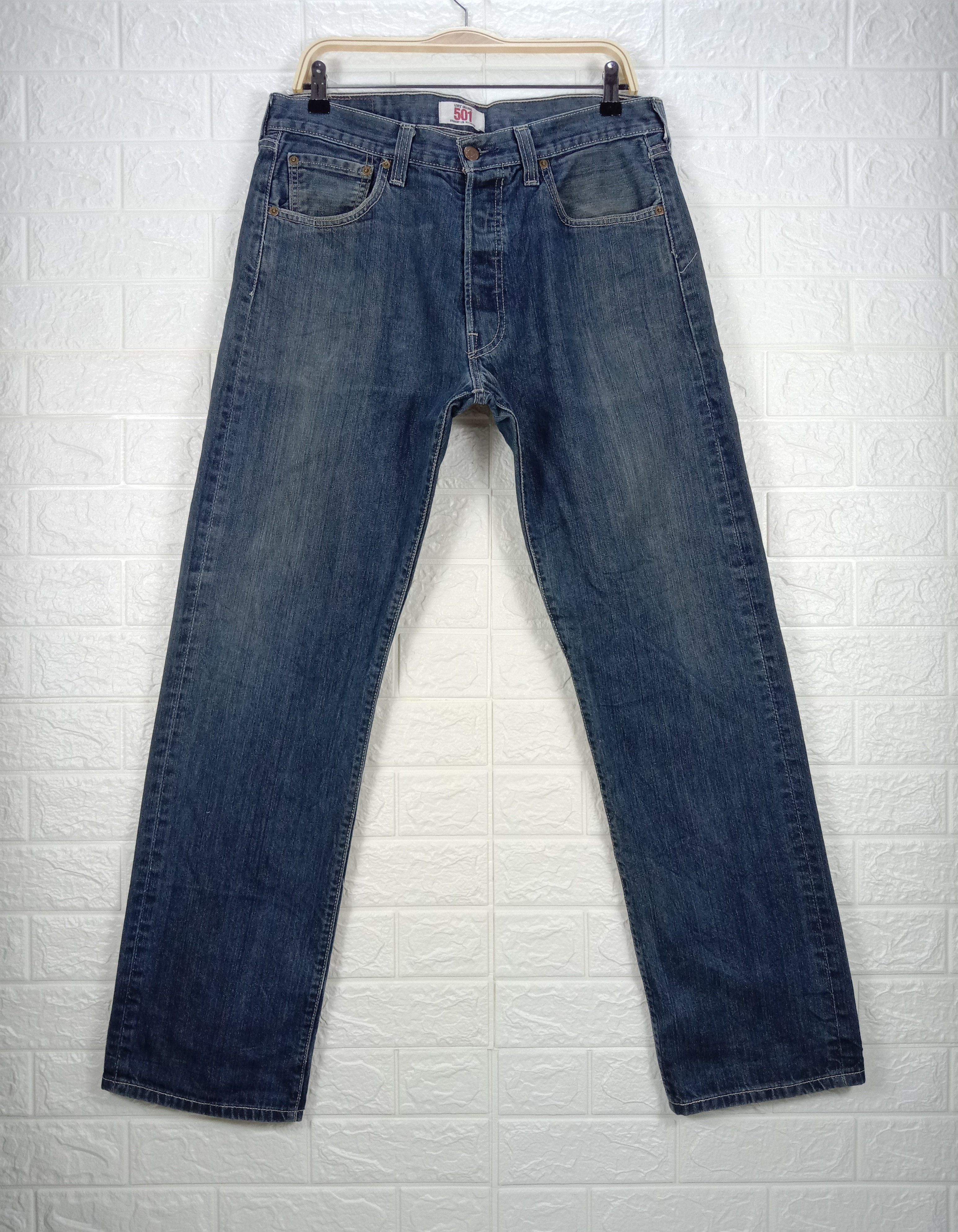 stussy×Levi's 501 デニム W34 L32 Stussy x Levi's Embossed 501 Jeans Stussy Rugged-Blue メンズ