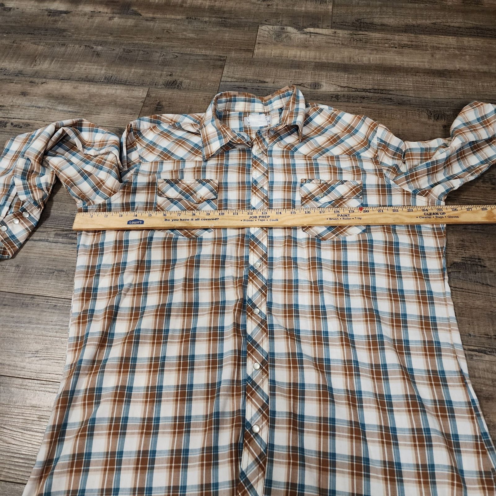 Wrangler Wrangler Wrancher long sleeve pearl snap shirt size XLT 2243 Size US XL / EU 56 / 4 - 3 Thumbnail