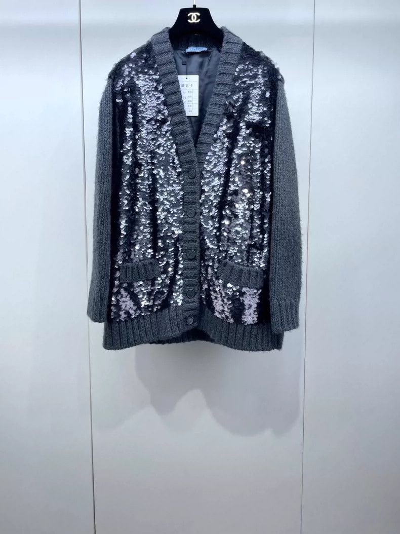 Prada Prada Sequined Knit Cardigan Spring Summer Collection-dmc Size US M / EU 48-50 / 2 - 1 Thumbnail
