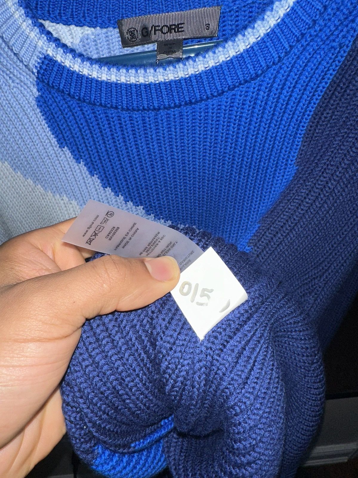 G/FORE G/FORE MERINO WOOL BLUE KNIT SWEATER Size US S / EU 44-46 / 1 - 10 Thumbnail