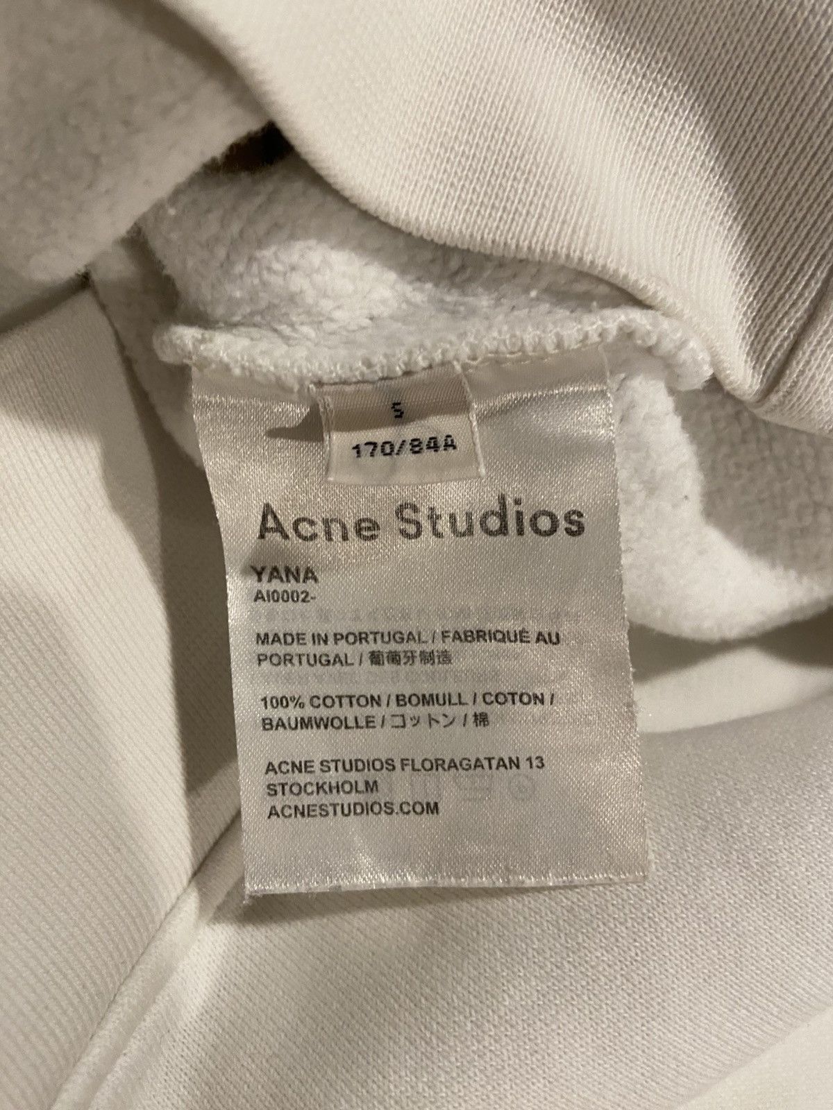 Acne Studios × Designer Acne Studios White Crewneck (Neck Logo) Size US L / EU 52-54 / 3 - 3 Thumbnail