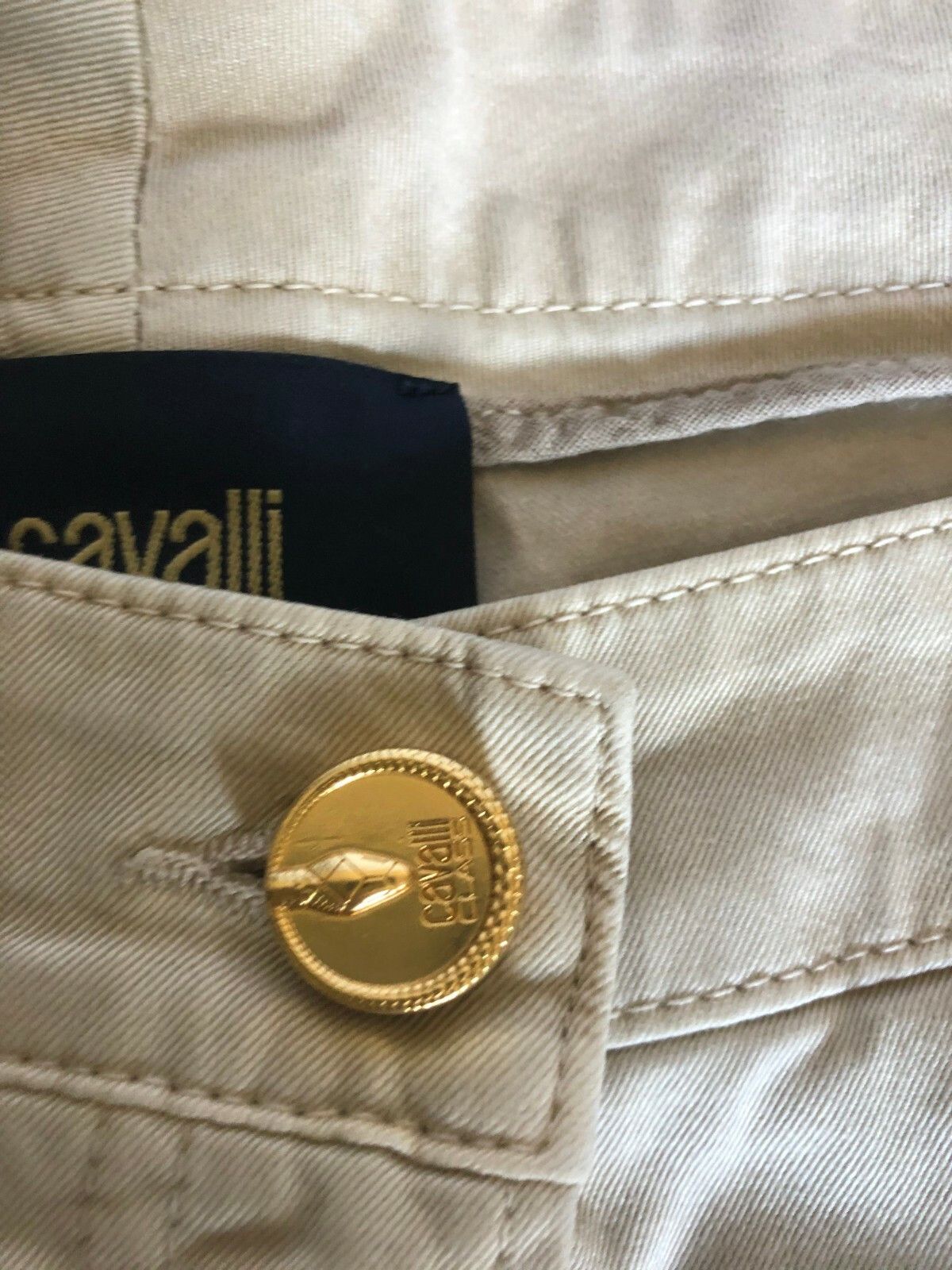 Cavalli Class Roberto Cavalli Class Beige 14 US 50 EU Skinny Jeans Pant Size 36" / US 14 / IT 50 - 5 Thumbnail