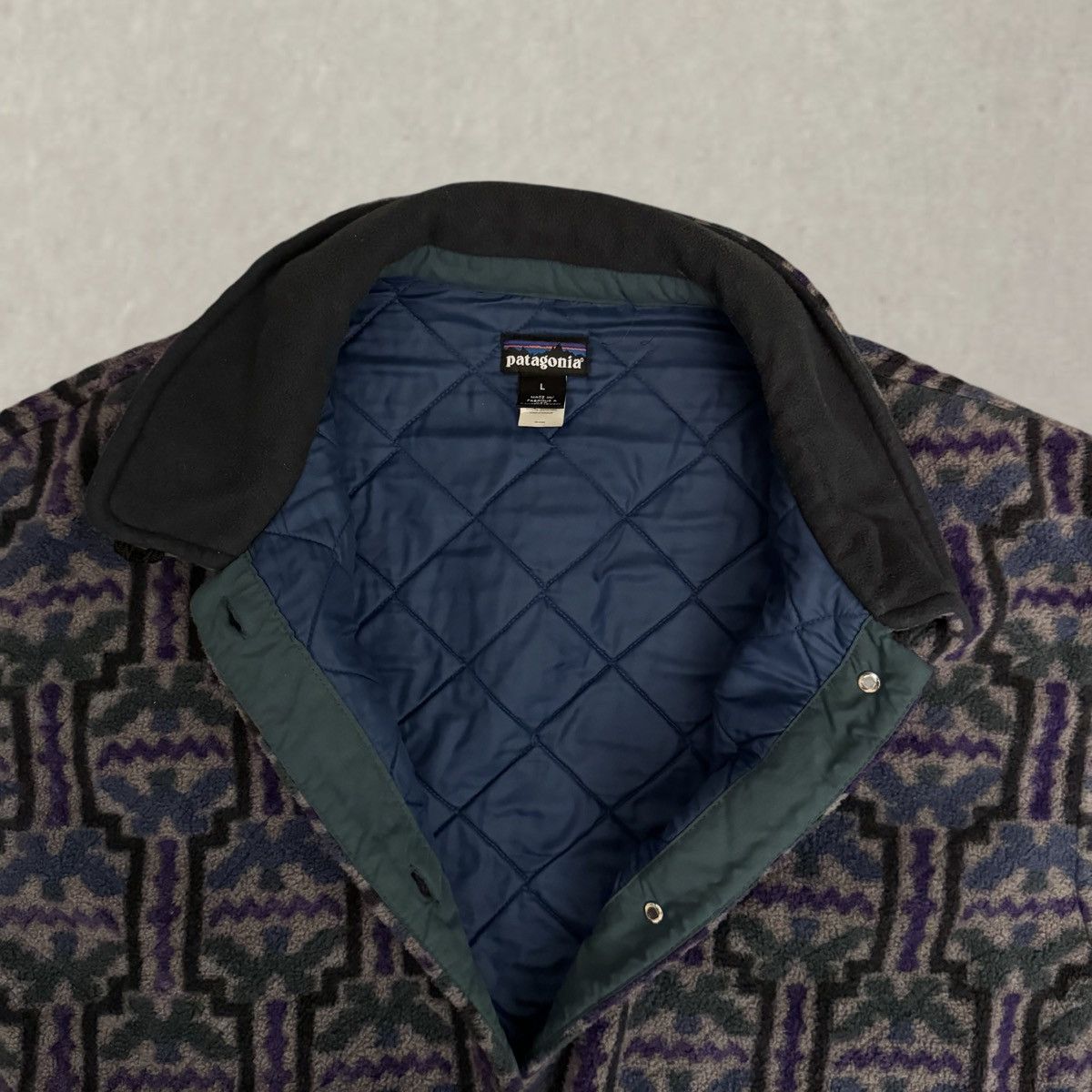 Patagonia Patagonia Tehuelche Fleece Barn Coat 90s Geometric Size US L / EU 52-54 / 3 - 7 Thumbnail