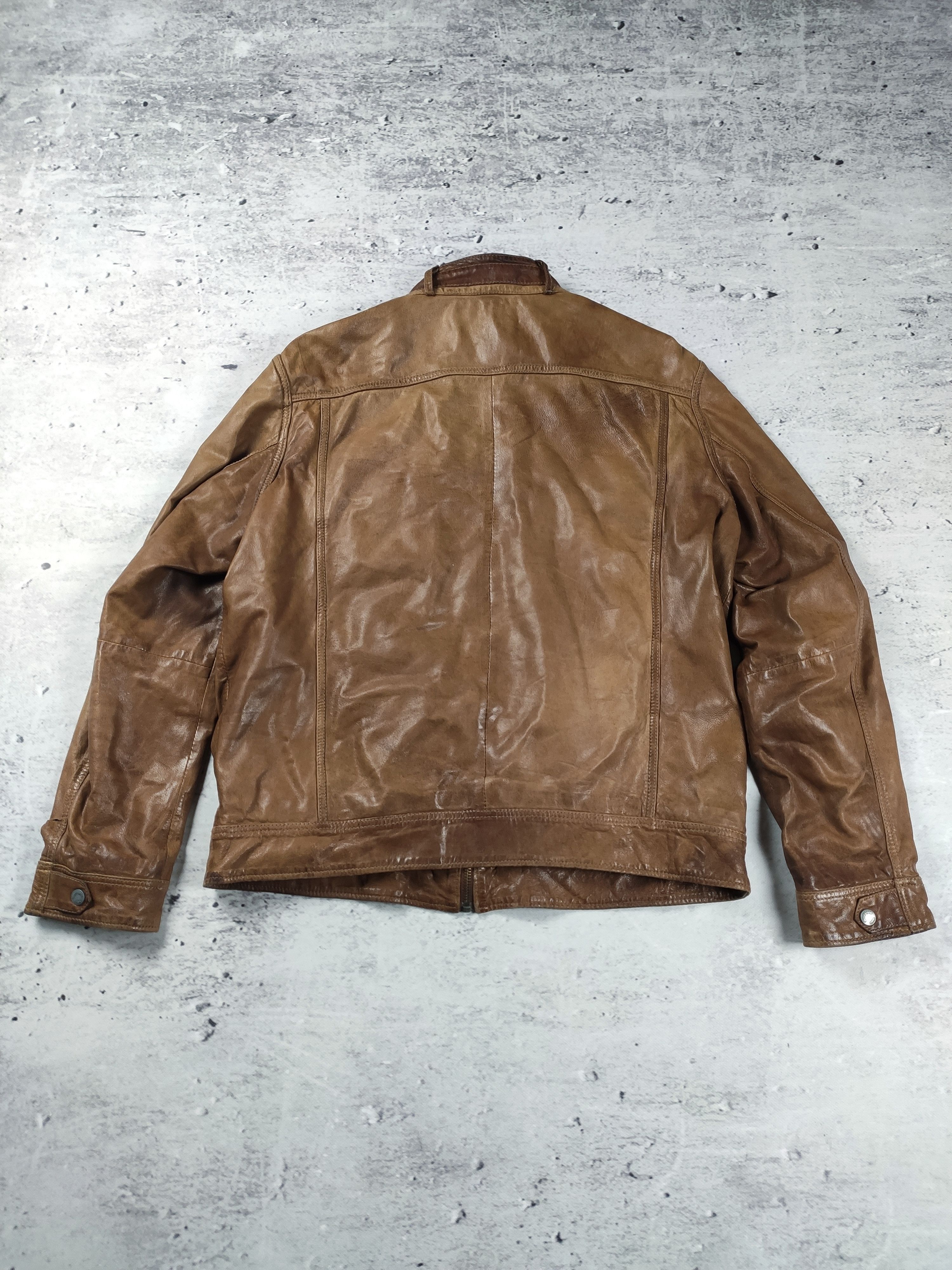 Milestone Milestone leather jacket brown men elegant Size US L / EU 52-54 / 3 - 10 Thumbnail