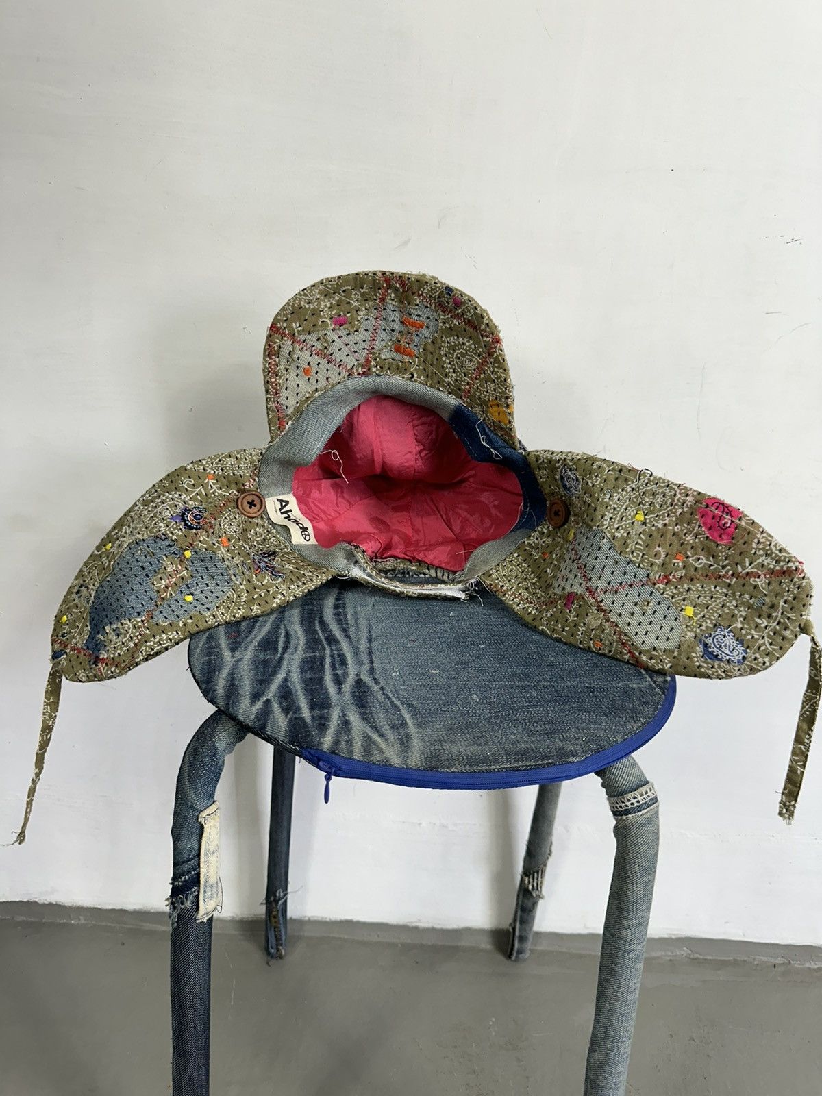 Other Custom Made Distressed Paisley patchwork Boro hats by Ahado Size ONE SIZE - 13 Thumbnail