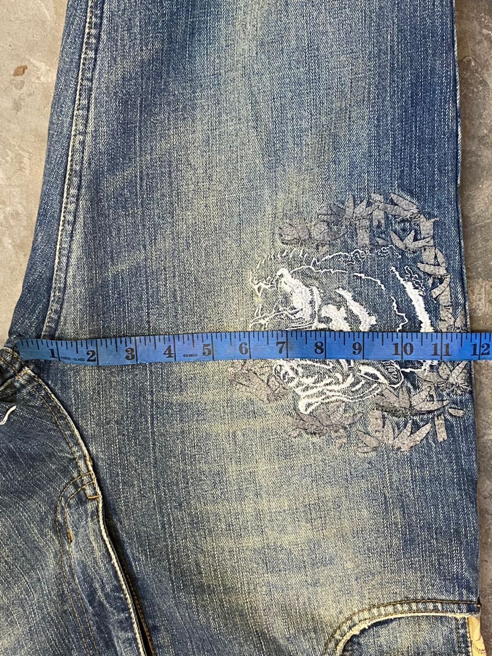 Japanese Brand KATAKURI TAMASHII TIGER & DRAGON EMBROIDERY DENIM PANTS Size US 32 / EU 48 - 12 Thumbnail