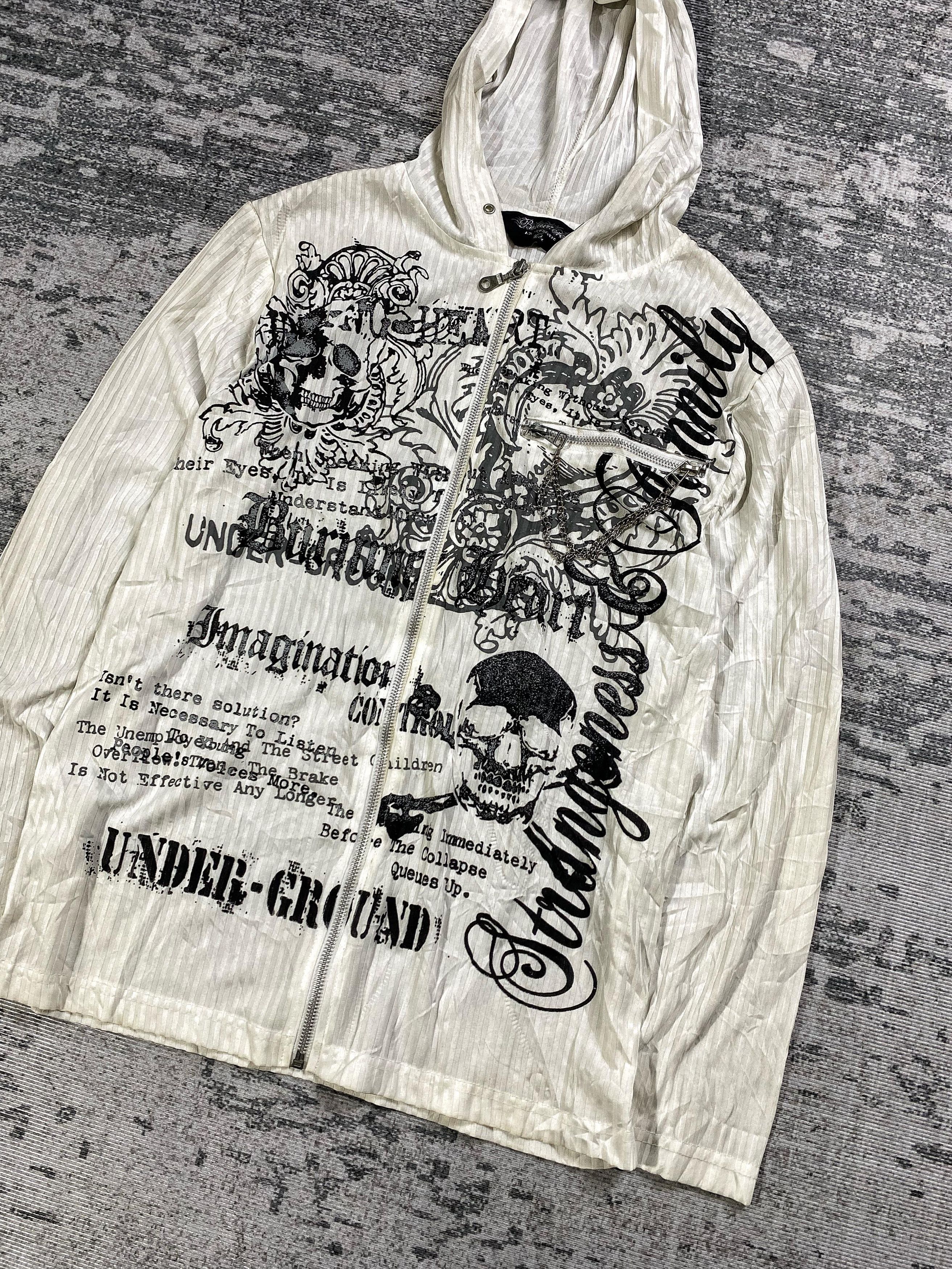 Japanese Brand 2000s Hysteric Skull Poem Docking Gyaruo Zip y2k Lgb Ifsix Size US M / EU 48-50 / 2 - 2 Thumbnail