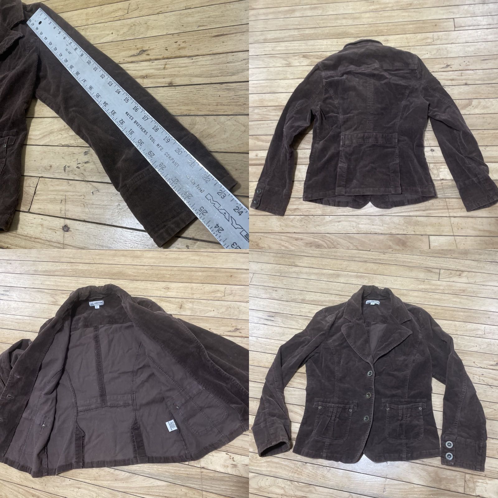 Vintage VINTAGE Ambition 90s Y2k Streetwear Corduroy Jacket Women L Brown Western Pockets Size L / US 10 / IT 46 - 9 Thumbnail