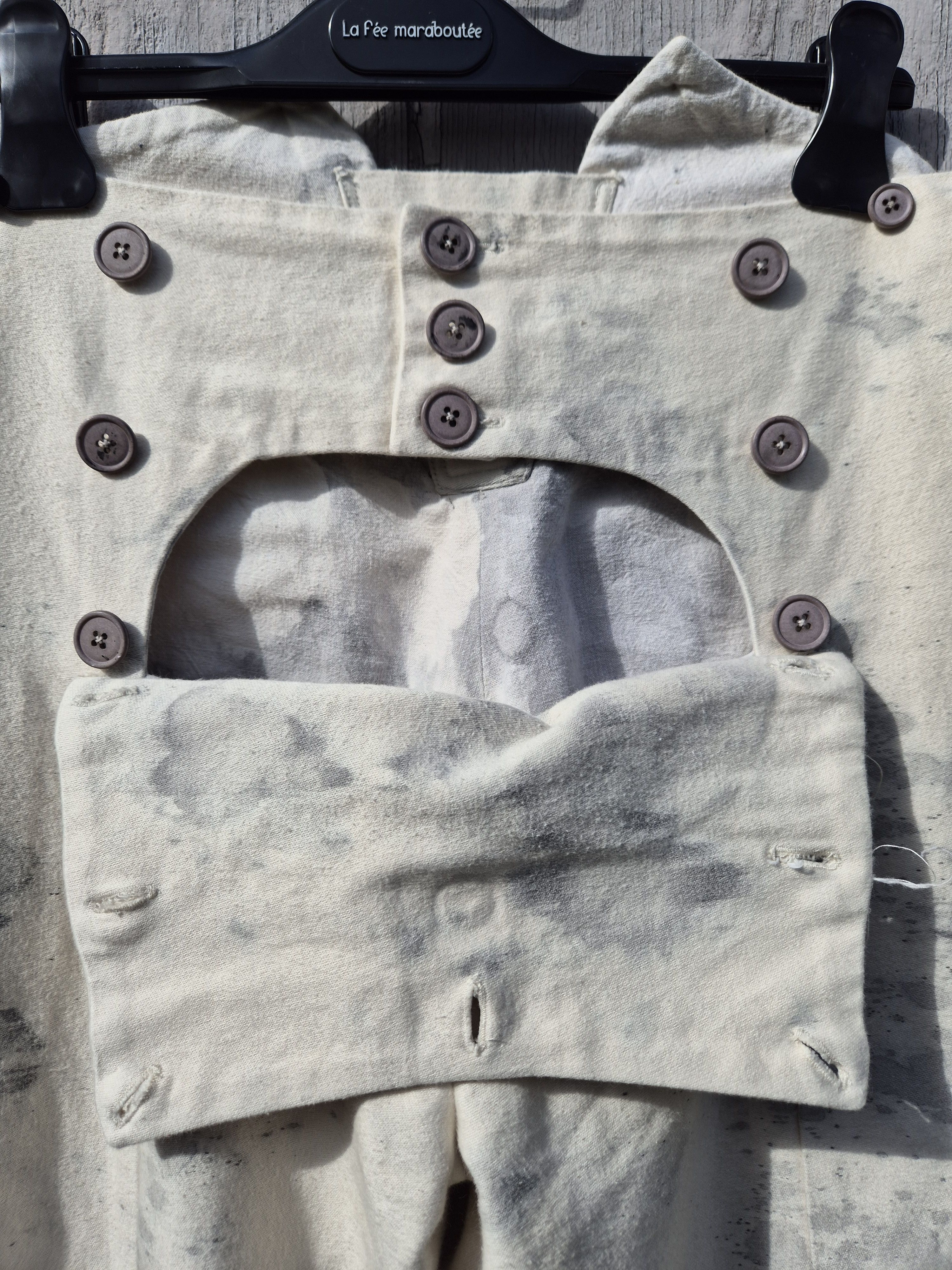 Handmade high-waisted buttoned trousers Size US 30 / EU 46 - 5 Thumbnail