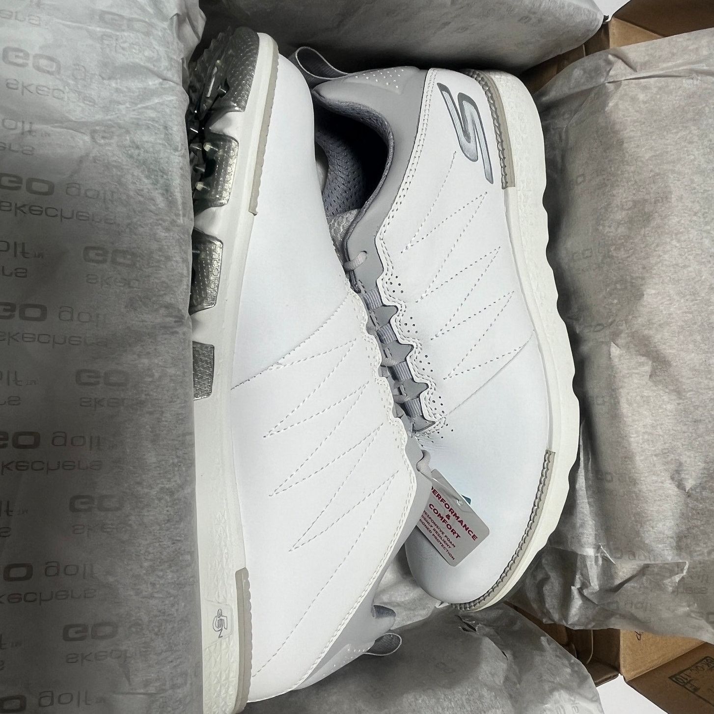 SKECHERS Skechers Men's "Go Golf" White / Grey Shoes Orig Box SZ 8.5 Size US 8.5 / EU 41-42 - 5 Thumbnail