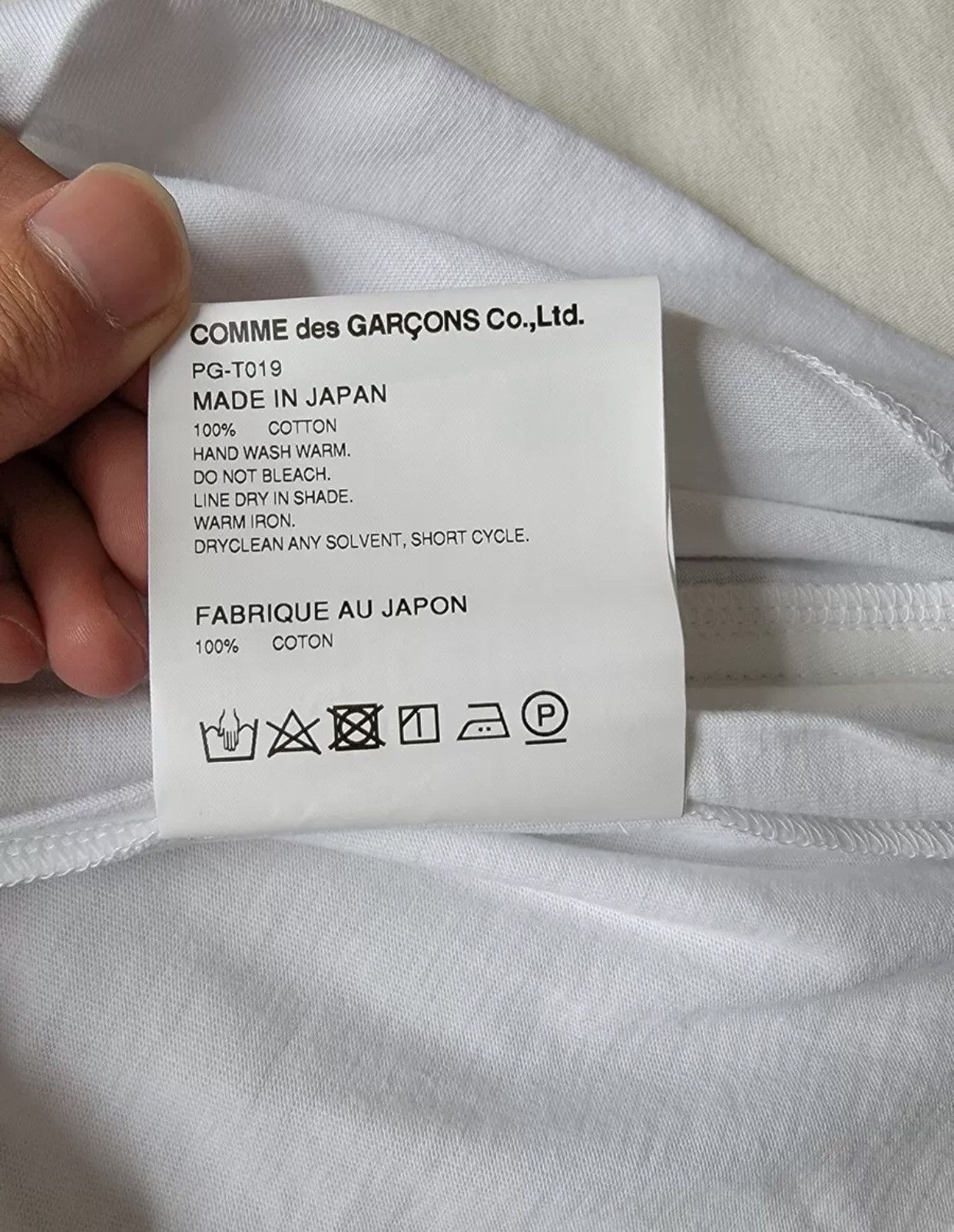 Comme des Garcons White zipper short sleeved T-shirt 2412-Nextarrow Size US L / EU 52-54 / 3 - 8 Thumbnail