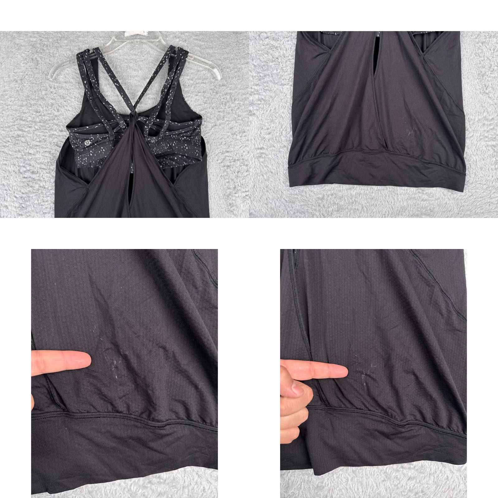 Lululemon Lululemon Shirt Women 8 Black Nouveau Limits Tank Built In Bra Luxtreme W1NBBS Tank Sleeveless Racerback Casual Womens Sports Shirt Black 8 Size M / US 6-8 / IT 42-44 - 9 Thumbnail