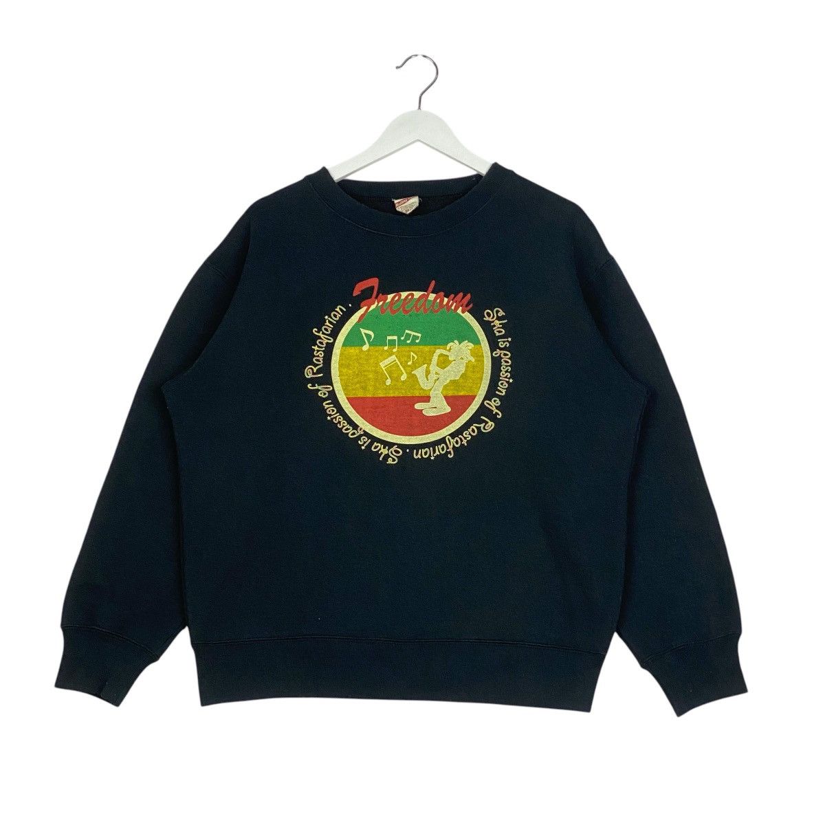 The Rolling Stones × Vintage Vintage Rolling Lane Embroidered Crewneck Sweatshirt Black Size US M / EU 48-50 / 2 - 2 Thumbnail
