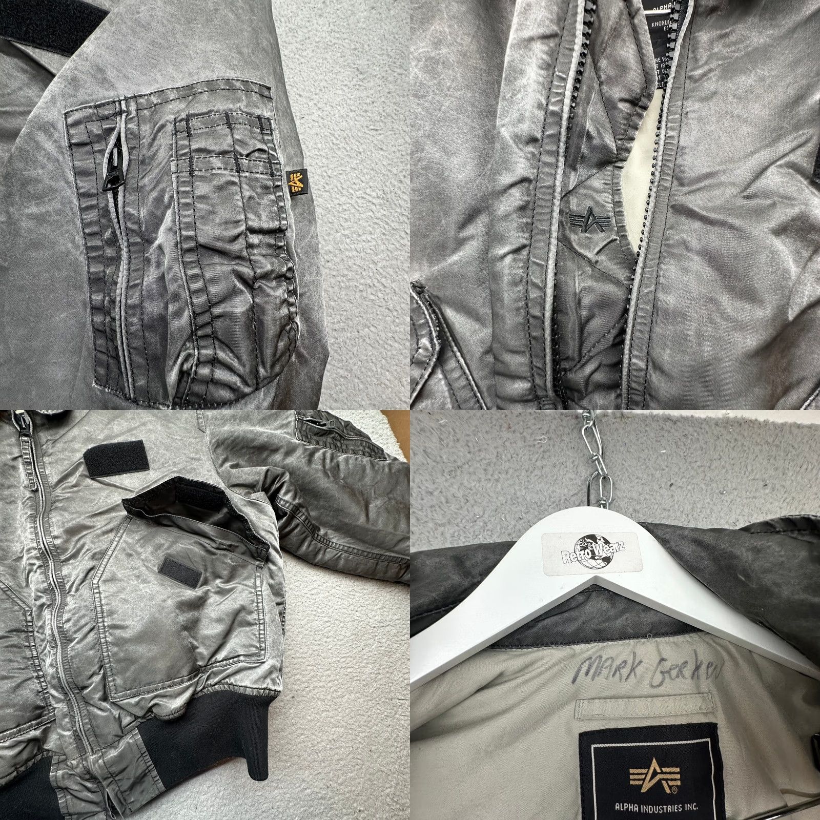 Alpha Industries Alpha Industries CWU 45/P Bomber Jacket Mens Medium Gray MA-1 Flight Insulated Size US M / EU 48-50 / 2 - 8 Thumbnail