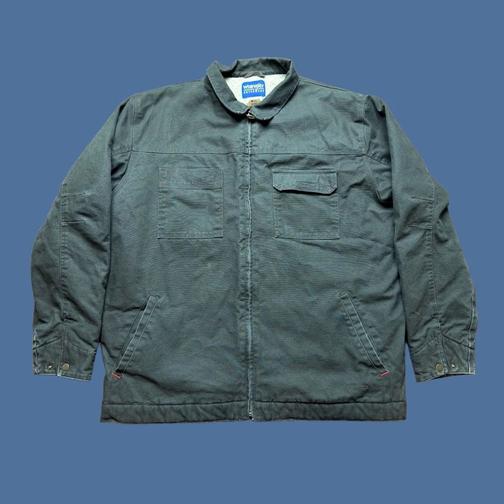 Wrangler VINTAGE Wrangler Green Canvas Sherpa Lined Zip Barn Chore Jacket Mens 2XL Size US XXL / EU 58 / 5 - 1 Thumbnail