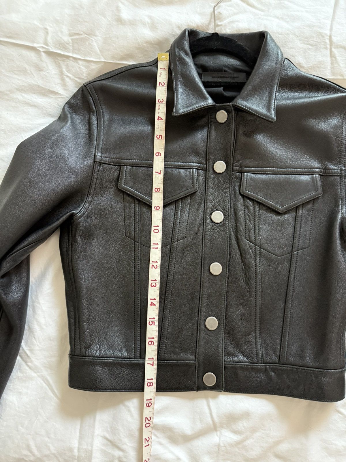 Alexander Wang Alexander Wang Cropped Leather Jacket Size S / US 4 / IT 40 - 13 Thumbnail