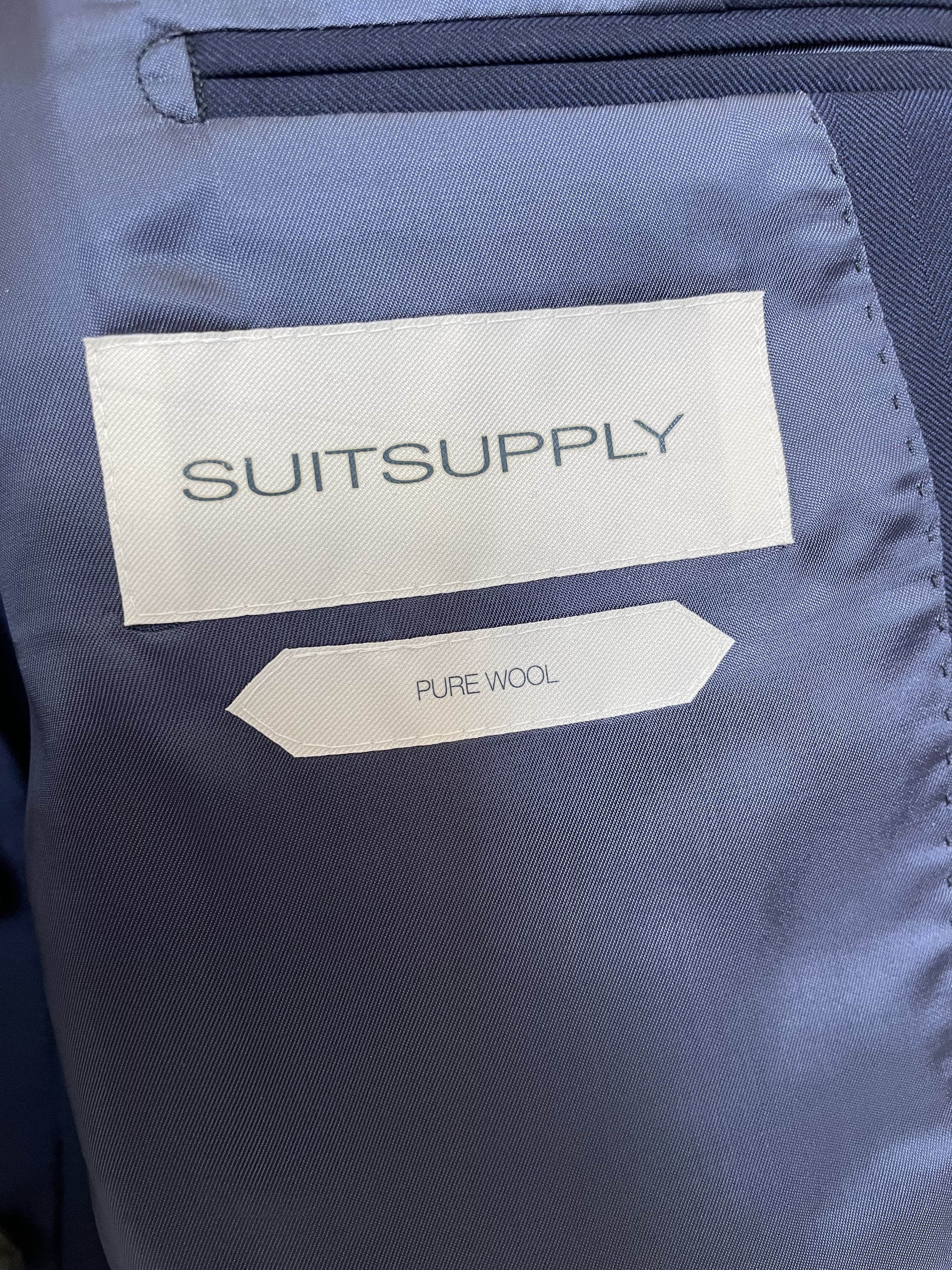 Suitsupply NWT Suitsupply navy herringbone full canvas suit, size 36R Size 36R - 6 Thumbnail
