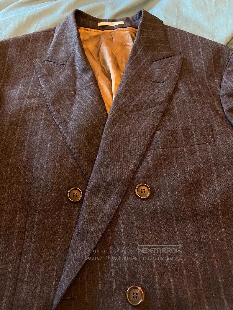 Brunello Cucinelli Brunello Cucinelli Double-breasted suit jacket, 99% virgin Size 50L - 5 Thumbnail
