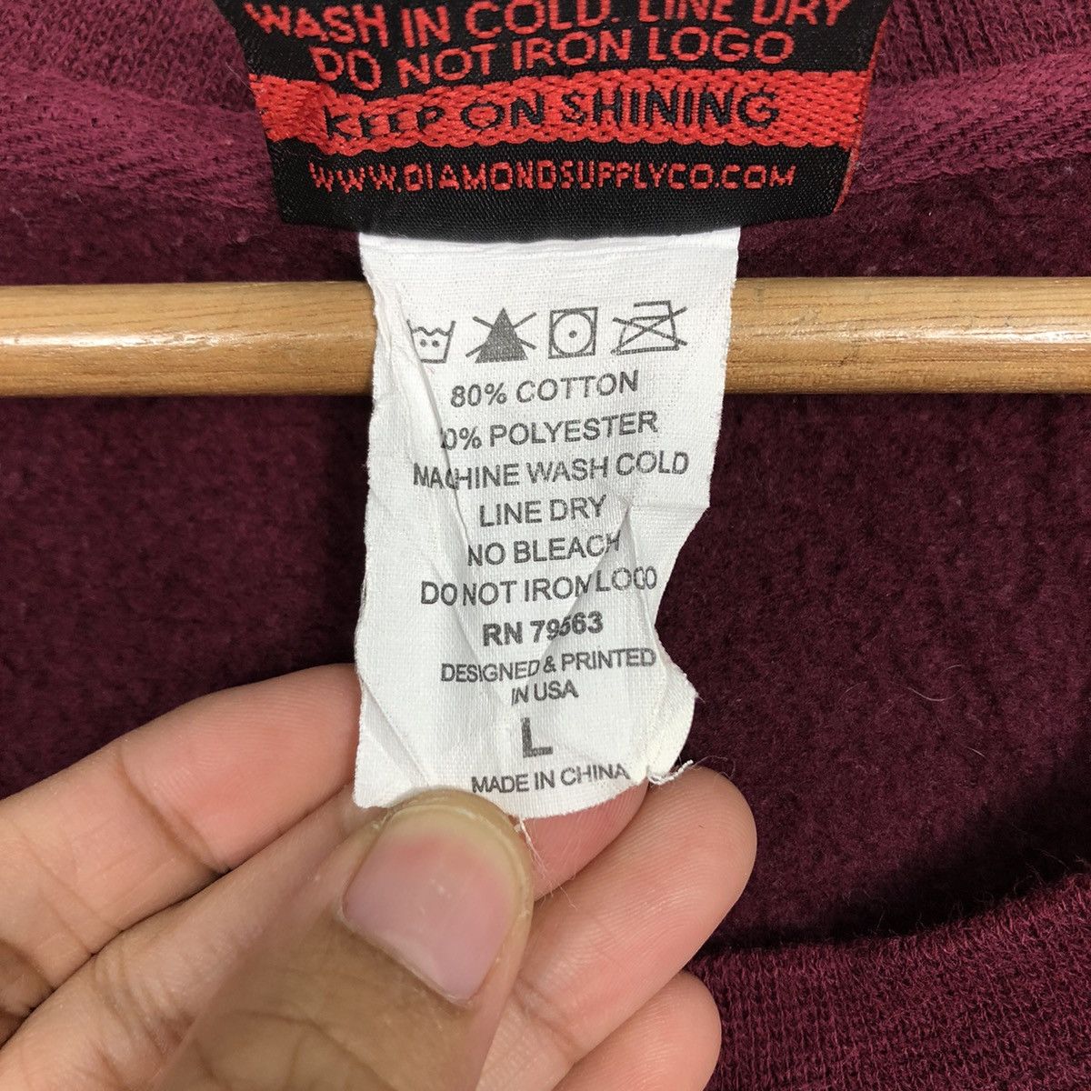 Japanese Brand 📌Vintage Sweatshirt Diamond Supply Co Big Logo Over Print Size US L / EU 52-54 / 3 - 18 Thumbnail