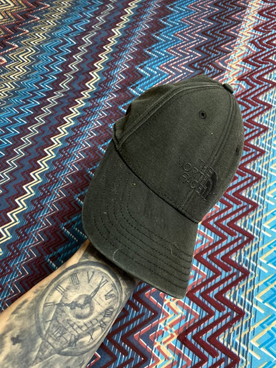 The North Face Hats black TNF big logo Vintage The North Face Cap Y2K Size ONE SIZE - 5 Thumbnail