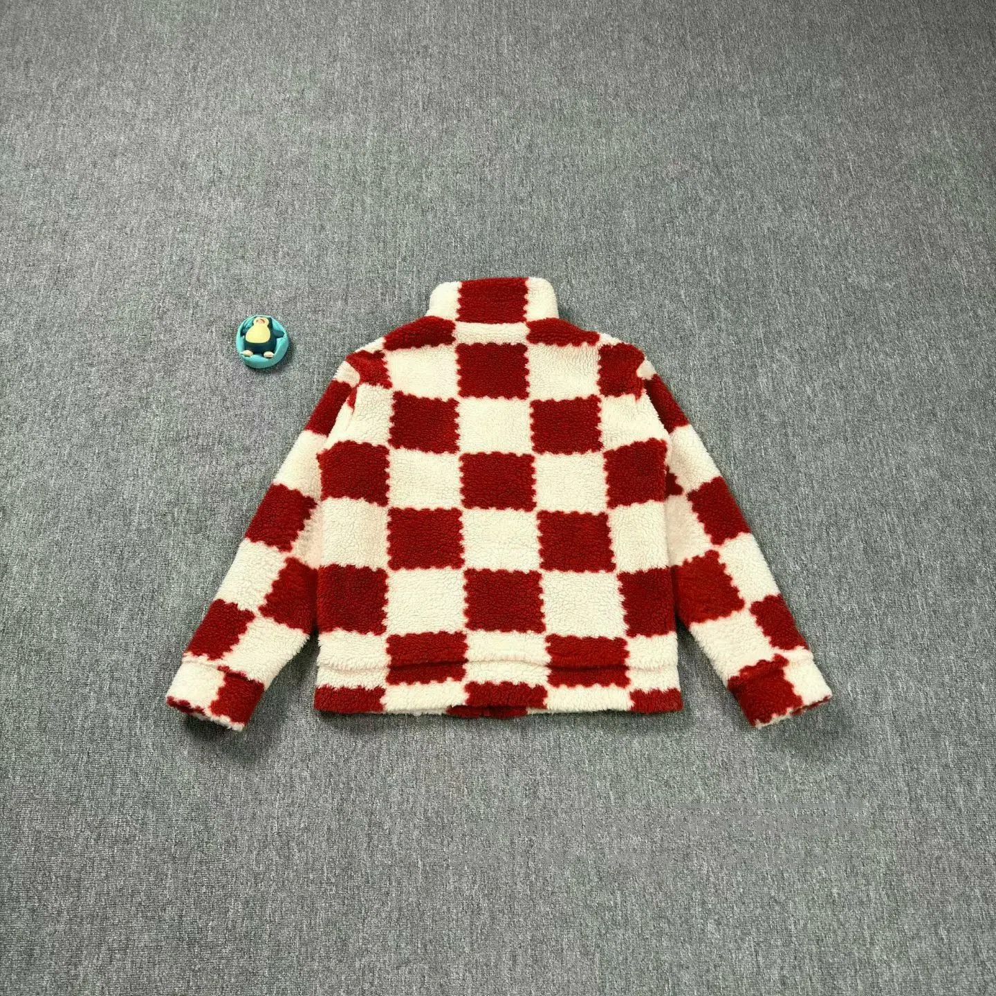 Louis Vuitton LV Nigo Red and White Teddy Fleece Jacket. Size US L / EU 52-54 / 3 - 2 Thumbnail