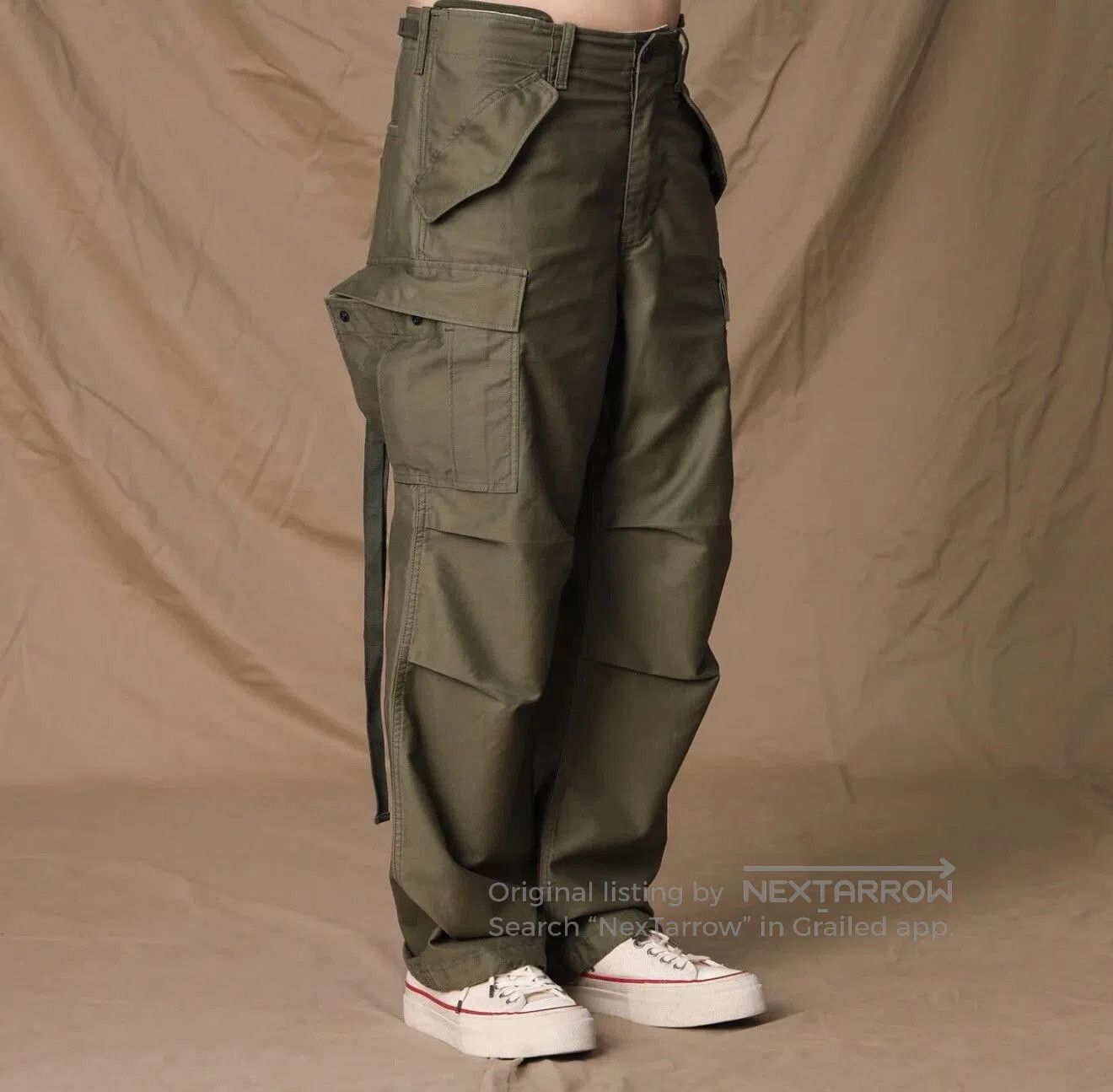 Japanese Brand Classic M65 Style Cargo Pants for Men. Size US 30 / EU 46 - 5 Thumbnail