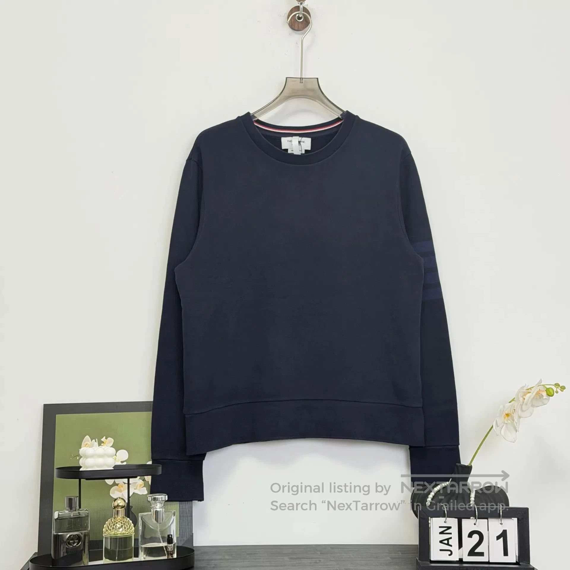 Thom Browne Thom Browne Navy Stripe Sweatshirt Size 3. Size US L / EU 52-54 / 3 - 1 Thumbnail