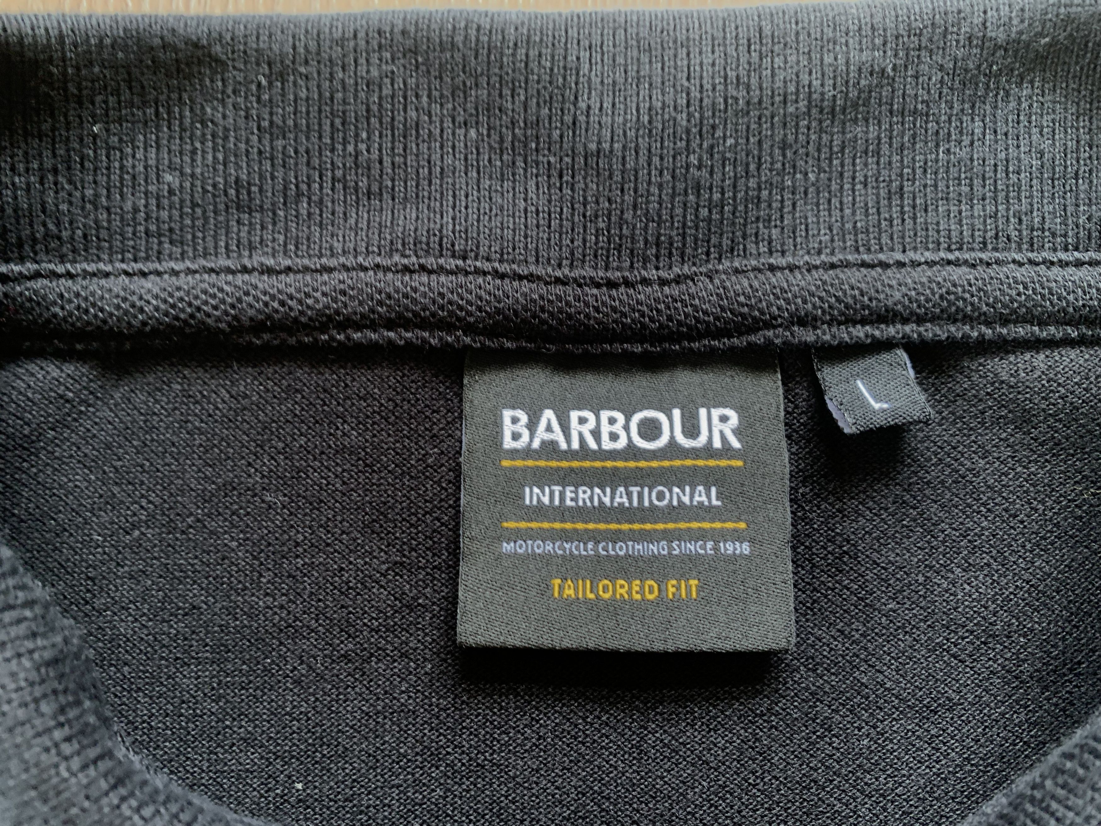 Barbour Mens Barbour International Formula Polo Cotton Black Size US L / EU 52-54 / 3 - 8 Thumbnail