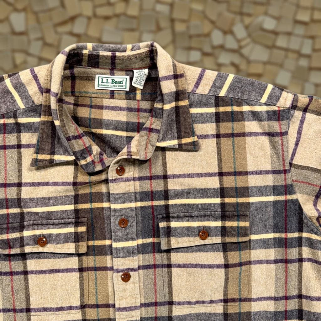 Vintage Vintage LL Bean Shirt Adult 2XL Brown Plaid Chamois Flannel Outdoor Tall 90s Size US XXL / EU 58 / 5 - 1 Thumbnail