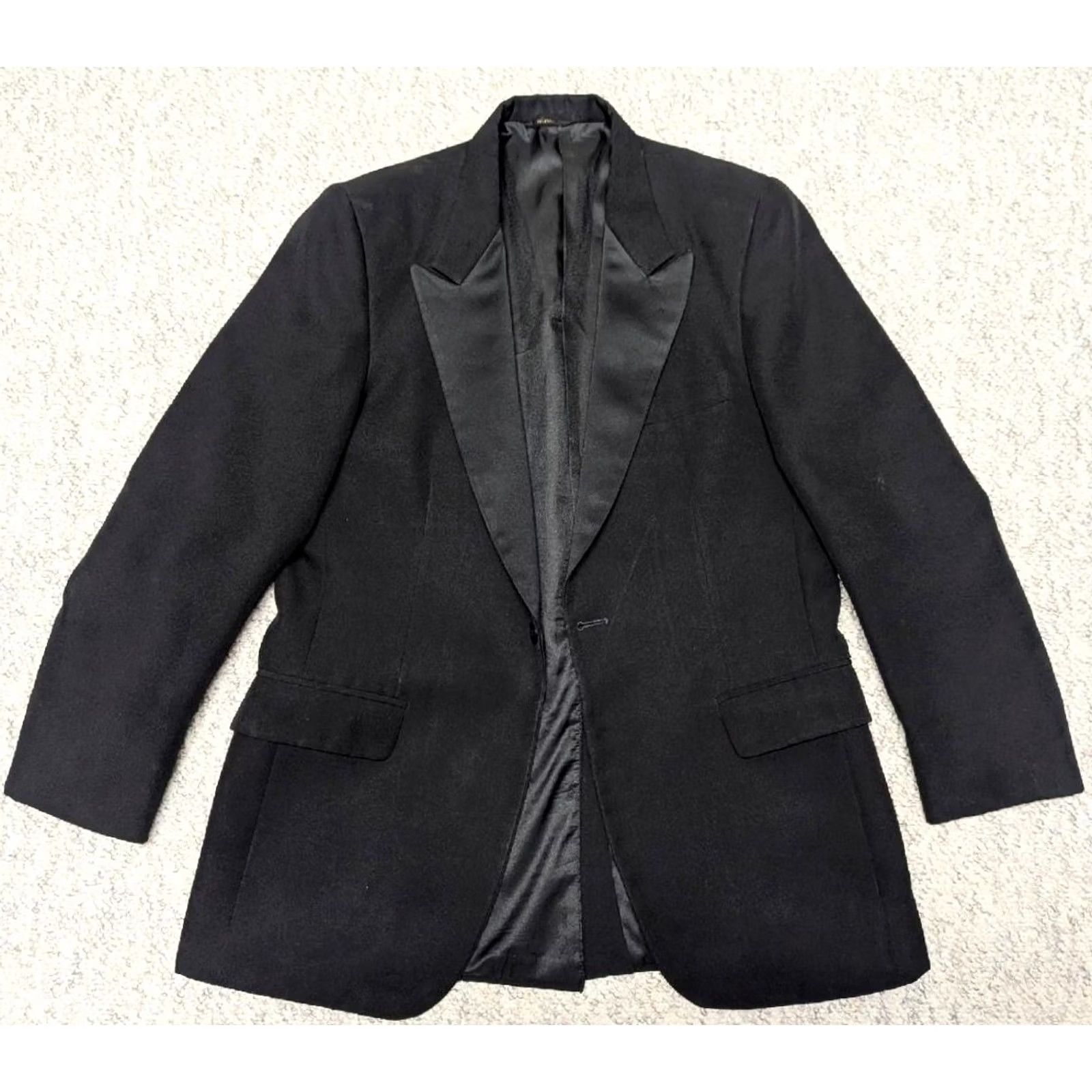 Vintage VINTAGE Raffinati Tuxedo Blazer Peak Wool 38R Men White? Size 38R - 3 Thumbnail