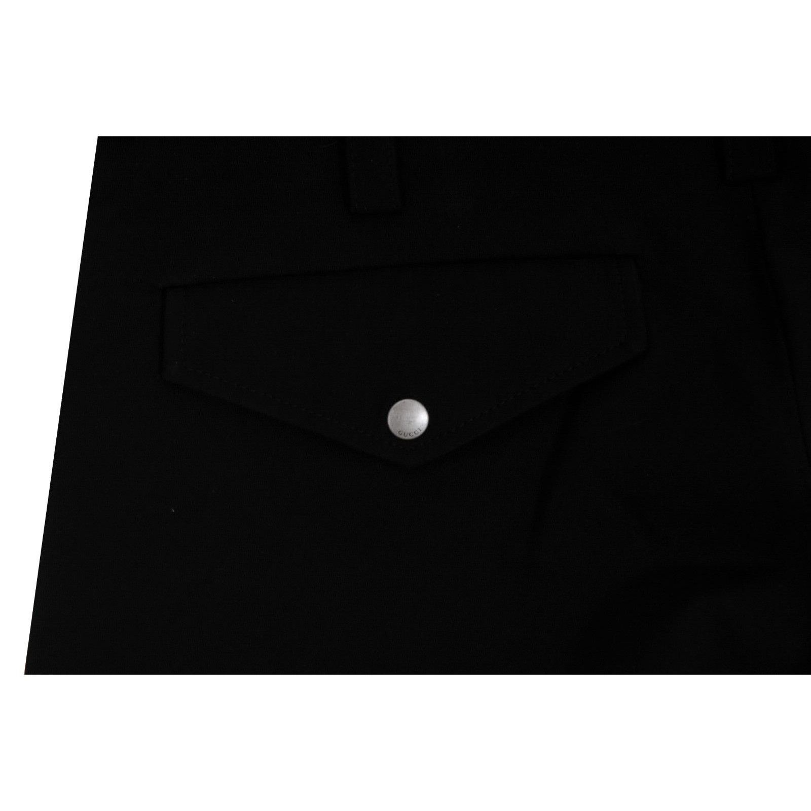 Gucci Side Stripe Logo Pants IT 50 Black Stretch Size US 34 / EU 50 - 14 Thumbnail
